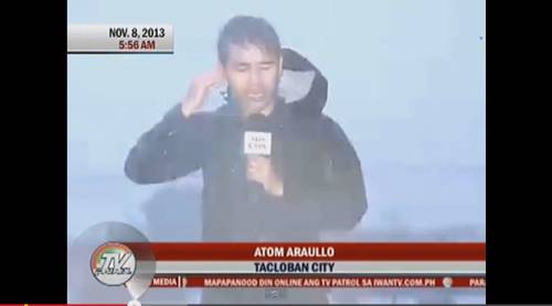 Il giornalista che ha sfidato il tifone