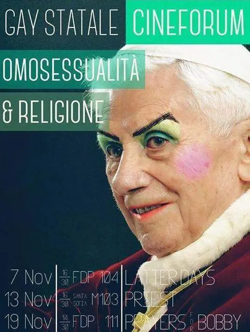 Il Papa come drag queen con i soldi della Statale