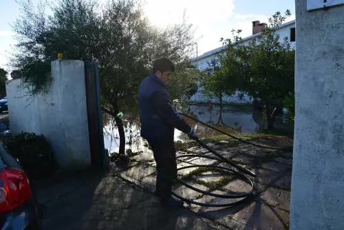 I danni dell'alluvione nella zona di Olbia
