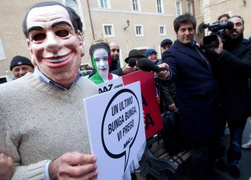 Festa per la decadenza di Berlusconi