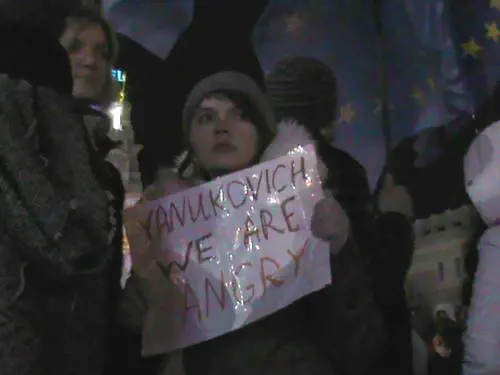 Manifestazione in piazza Indipendenza a Kiev