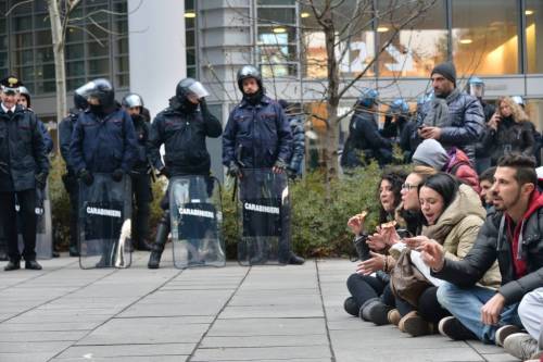 Il movimento dei Forconi in piazza a Milano