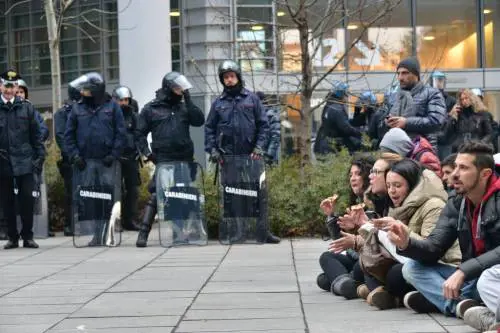 Il movimento dei Forconi in piazza a Milano