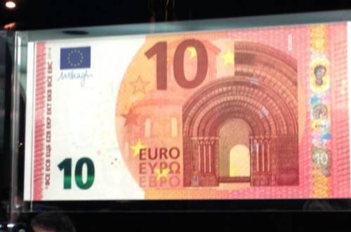 La nuova banconota da 10 euro presentata oggi dalla Banca Centrale Europea