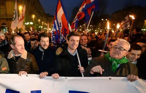 Fiaccolata della Lega Nord contro la sentenza del Tar
