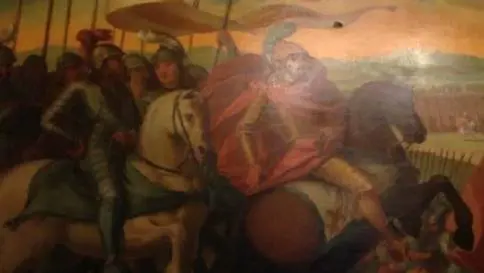 Assessore buca quadro del Settecento con tappo di spumante 
