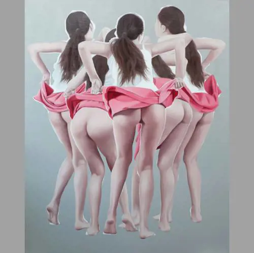 I dipinti che riproducono il vedo-non vedo dello striptease