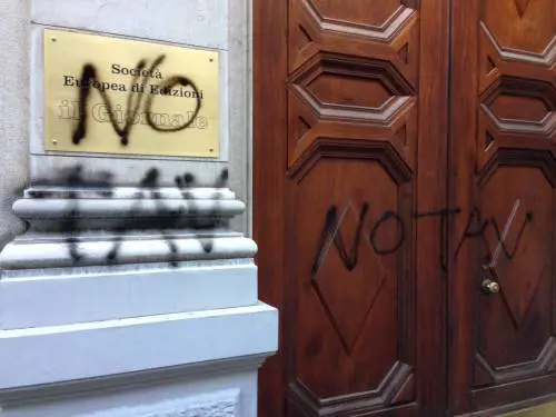 Blitz dei No Tav al Giornale