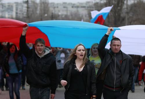 Dimostrazioni filorusse in Crimea e Ucraina Orientale