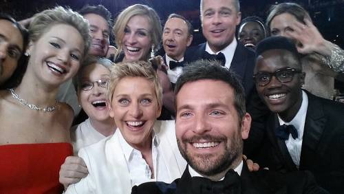 Dagli Oscar il selfie più ritwittato di sempre