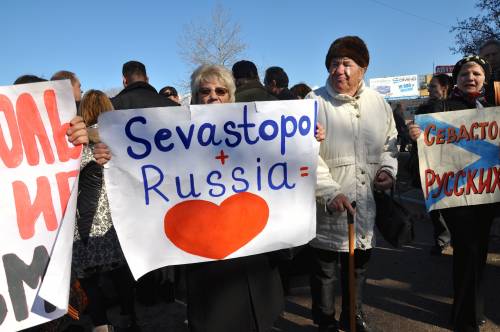 Le proteste degli attivisti filo russi