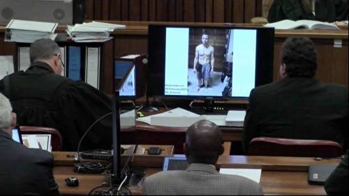 Una delle immagini mostrate durante il processo a Pistorius
