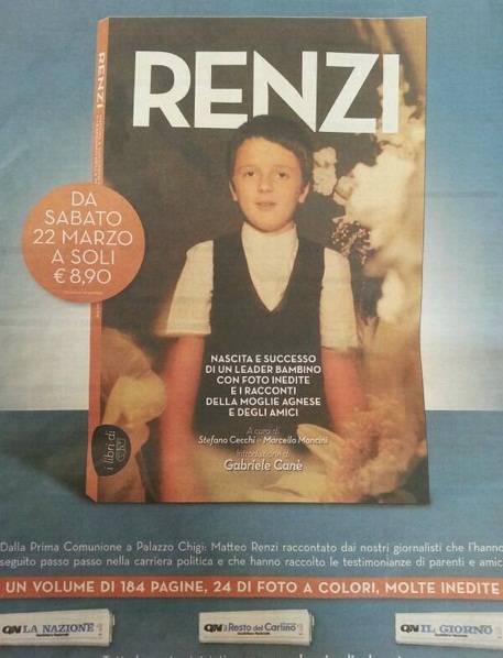 Dalla comunione al governo in edicola la biografia di Renzi