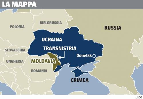 Mappa Moldavia-Ucraina-Transnistria (L'Ego)