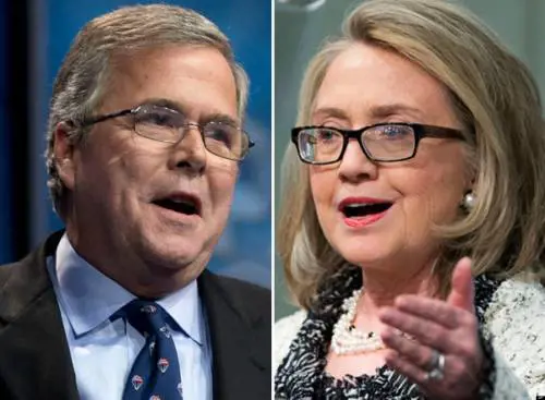Jeb Bush e Hillary Clinton