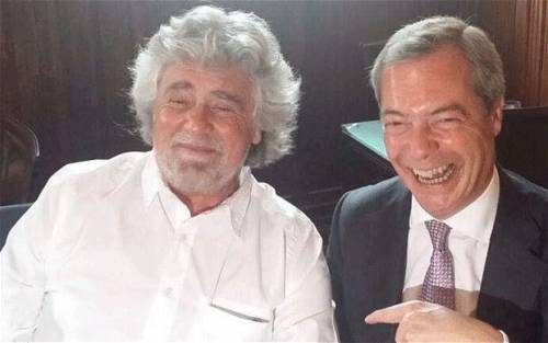 Grillo inutile anche in Europa: salta l'eurogruppo con Farage