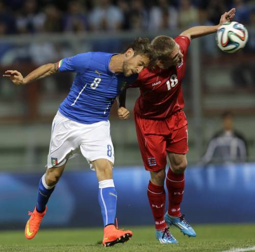 Claudio Marchisio ha segnato così l'unico gol azzurro al Lussemburgo, il suo terzo in Nazionale