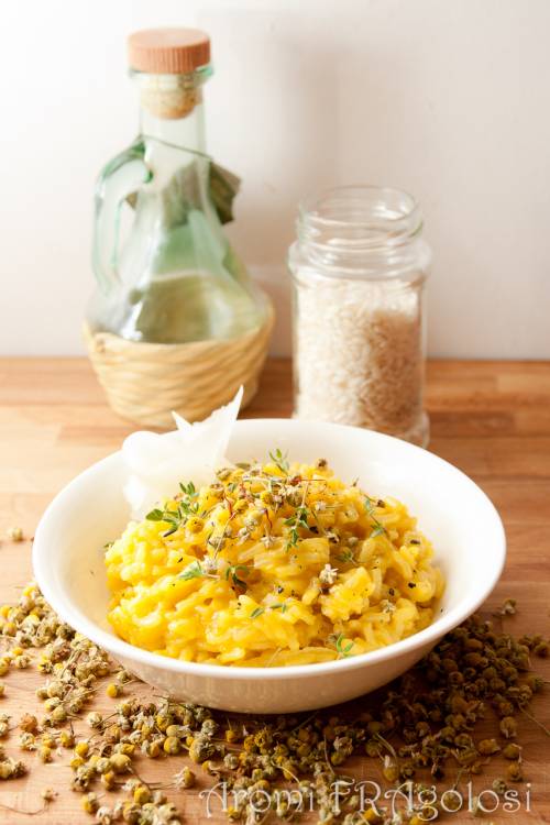 Risotto alla camomilla e raspadura