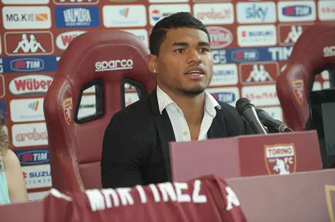 Martinez durante la conferenza di presentazione.