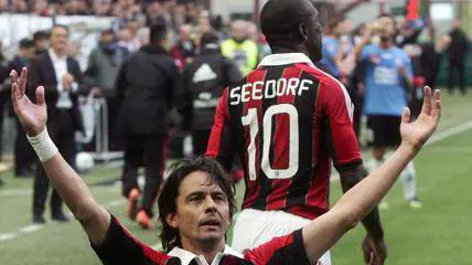 Passaggio di testimone tra Seedorf e Inzaghi