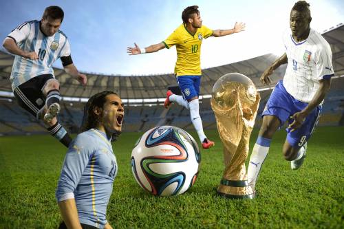 Neymar, Messi, Balotelli e Cavani: tutti i protagonisti di Brasile 2014