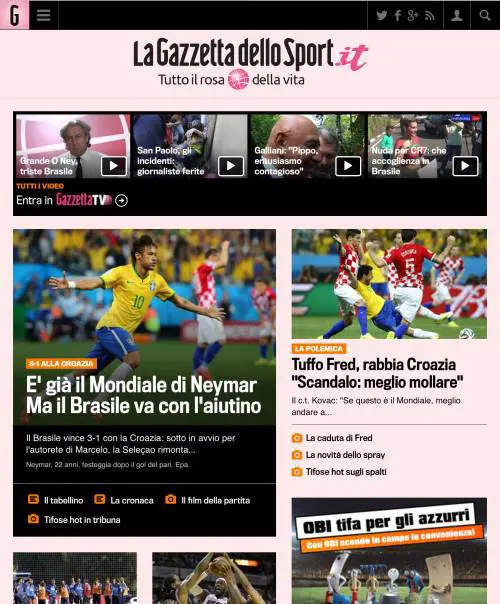 Il "furto" del Brasile sui principali quotidiani