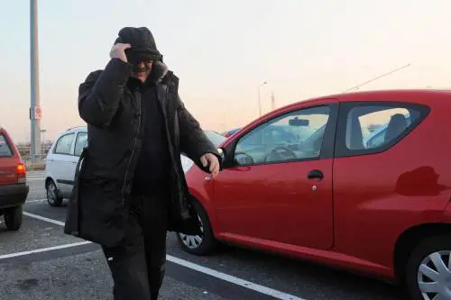 Renato Vallanzasca al suo rientro nel carcere di Bollate