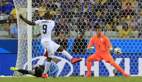 Joel Campbell segna il goal del pareggio per il Costa Rica