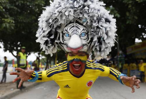 Il tifo colombiano si prepara alla partita di oggi