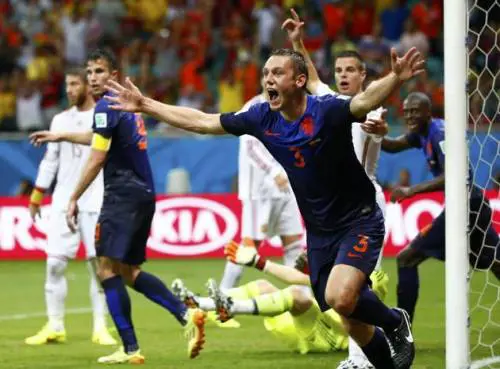 De Vrij, obiettivo biancoceleste, in rete contro la Spagna