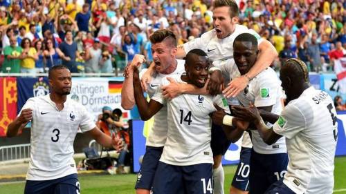 La gioia di francese dopo la vittoria contro la Svizzera