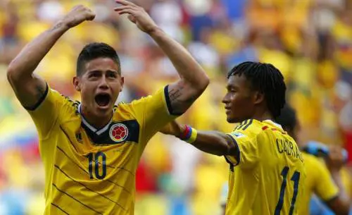 James Rodriguez esulta dopo una rete