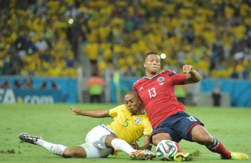 Guarin nel match contro il Brasile. Ancora un volta il Colombiano delude