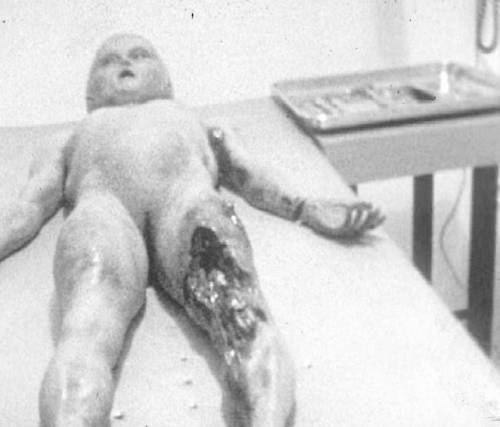 Il finto corpo di un alieno ritrovato a Roswell