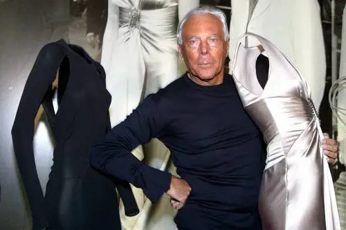Giorgio Armani alla presentazione della retrospettiva romana