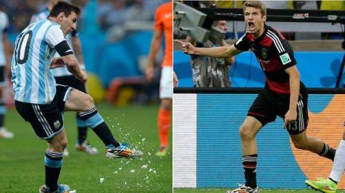 Muller e Messi, due tra i favoriti al Pallone d'oro