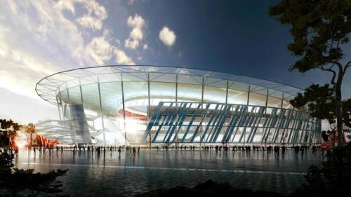 Il rendering del nuovo stadio dell'As Roma