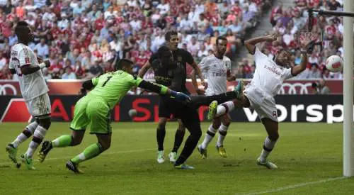 Un momento del match contro il City