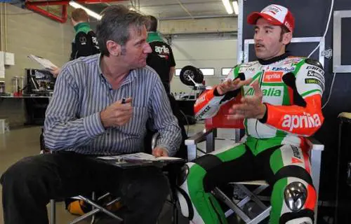 Maz Biaggi e Aprilia al lavoro per il debutto in Motogp