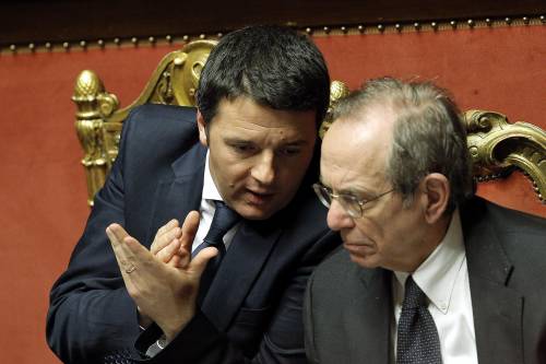 Renzi e il ministro Padoan