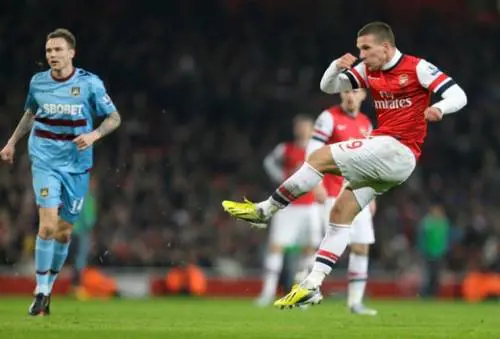 Per Podolski, nei due anni di Arsenal 69 presenze e 28 reti