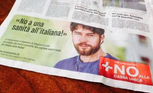 Svizzera, manifesti choc: "No a una sanità all'italiana"