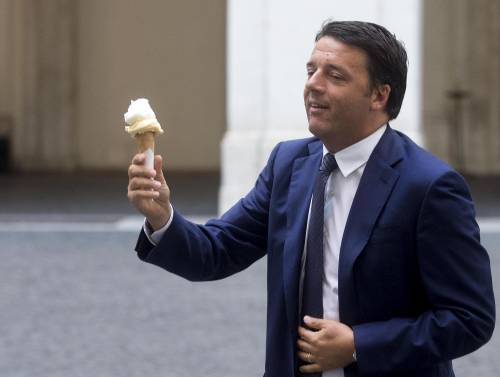 Renzi risponde all'«Economist» e a Palazzo Chigi arriva un carretto dei gelati