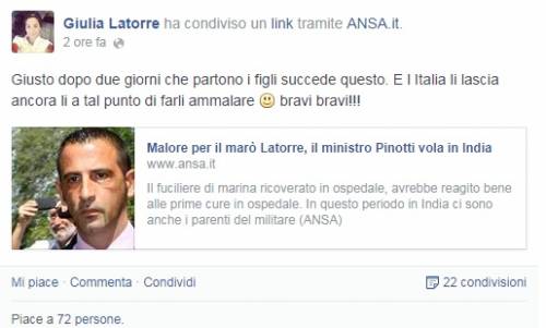 L'ira della figlia di Latorre: "Italia di... Pensate agli immigrati"