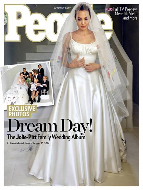 Angelina Jolie in abito da sposa