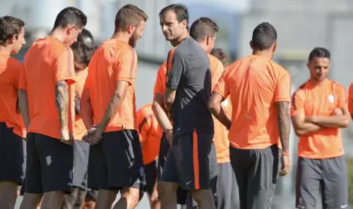 Allenamento a Vinovo, e Allegri prova il 4-3-3