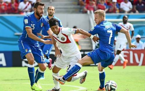 Il Costaricano  Bolaños  nel match contro gli Azzurri