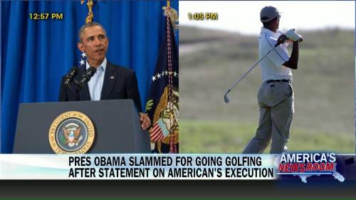 Obama a golf dopo l'annuncio dell'omicidio di Foley
