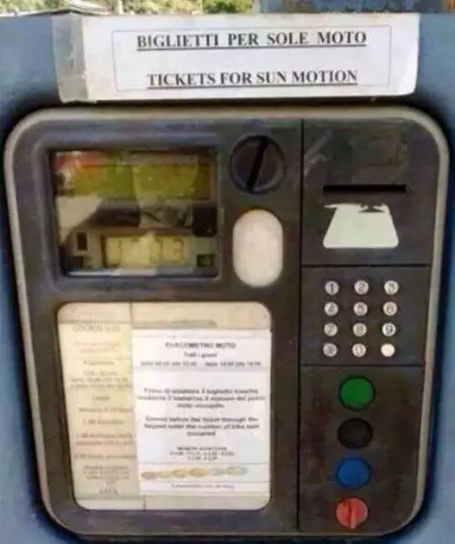 Roma, il parchimetro e l'inglese maccheronico