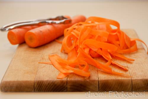 Riso basmati con totani, carote e zenzero